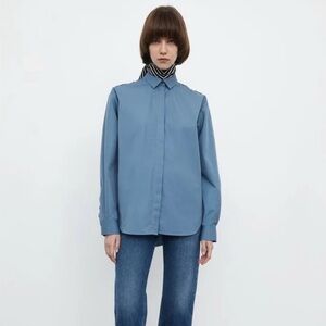 TOTEME brand new OVERSIZED button-down | blue shirt